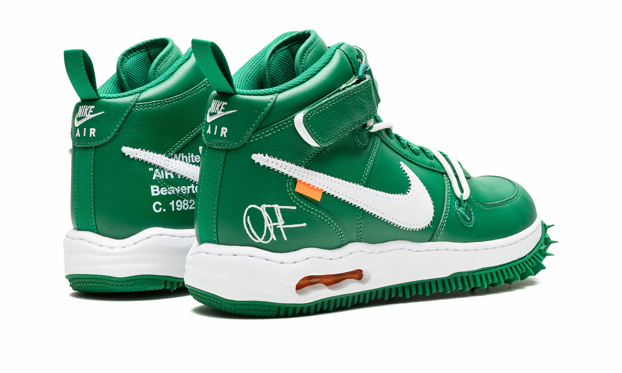 Air Force 1 Mid "Off-White - Pine Green" Rainy Day