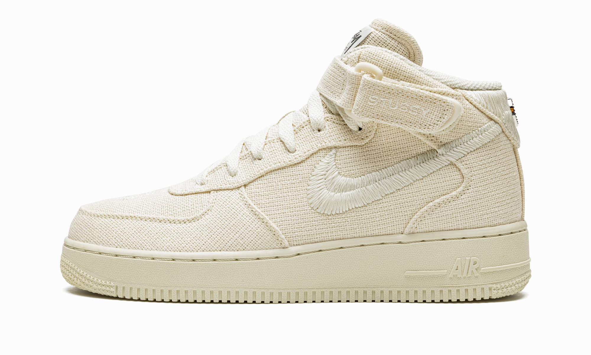 Air Force 1 Mid "Stussy - Fossil" Enhanced grip Elastic Sides