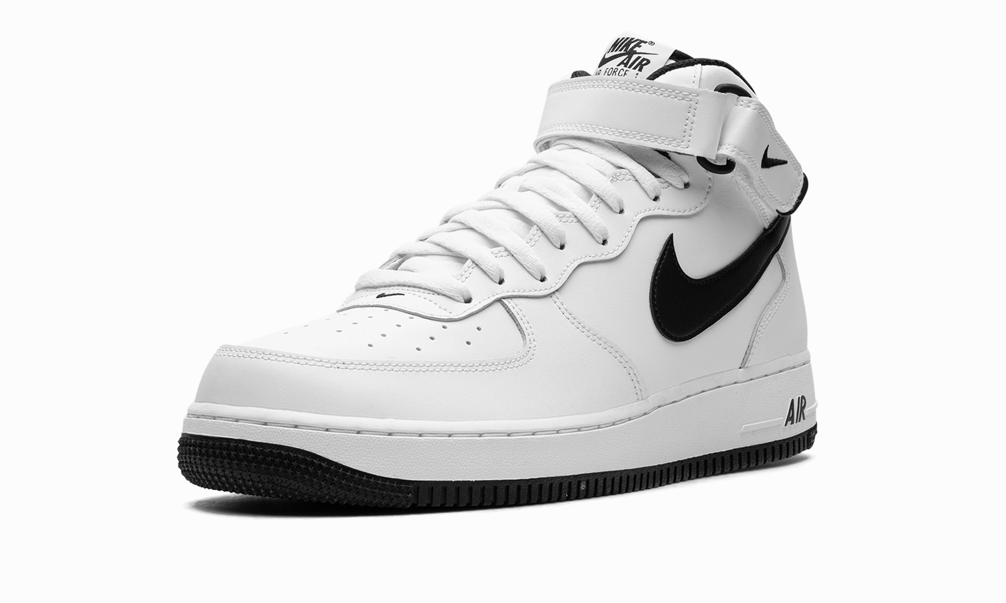 Air Force 1 Mid "White/Black" Wedge Sole Tidy Lines
