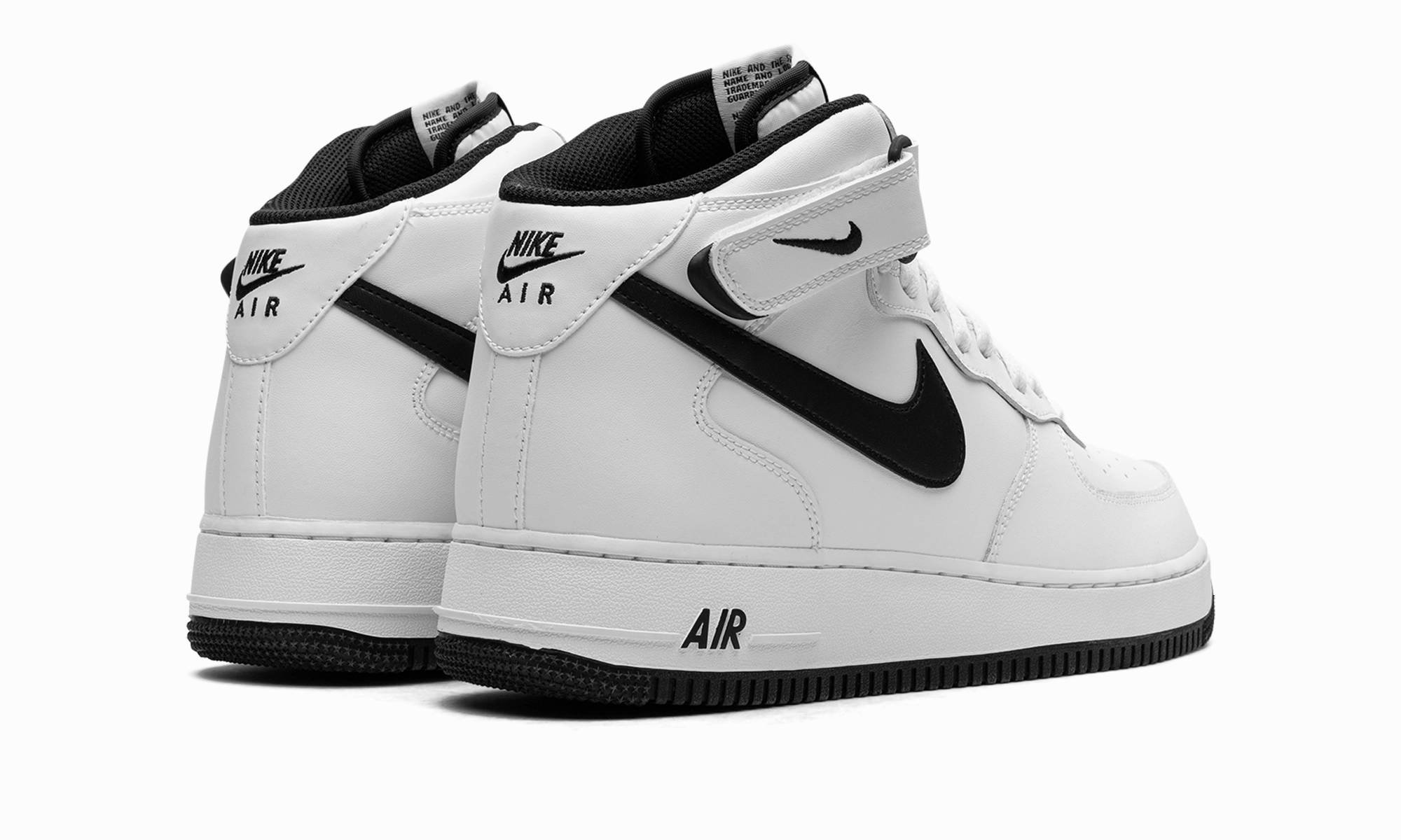 Air Force 1 Mid "White/Black" Comfortable ankle