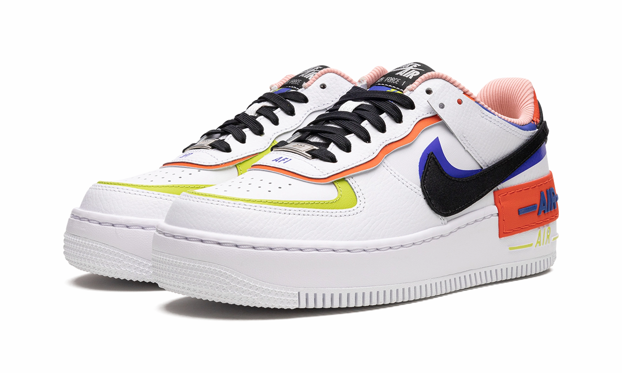 AIR FORCE 1 SHADO MNS WMNS "White Multi" Flexible Grooves