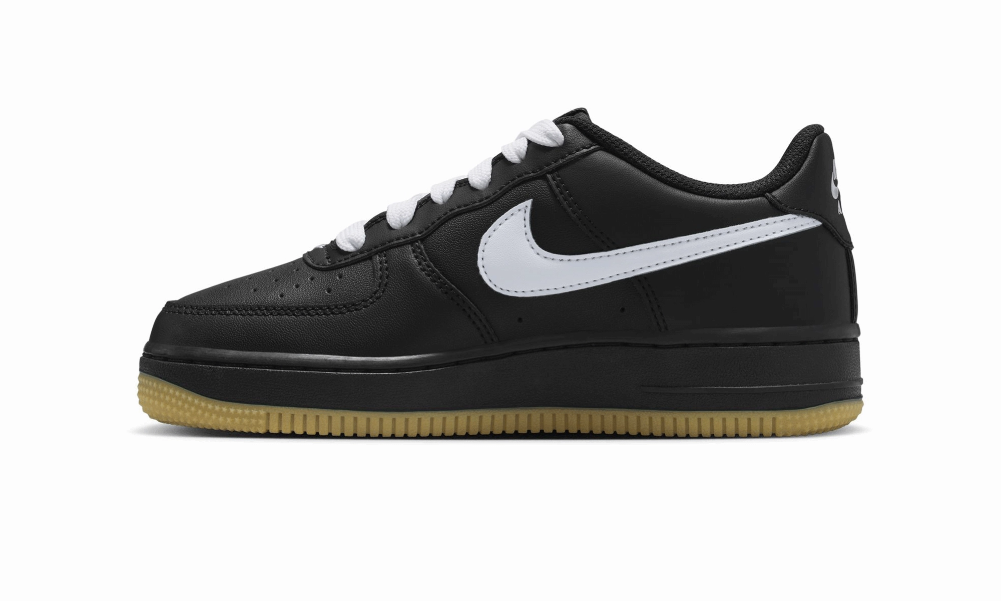 Air Force 1 Lv8 GS "Black White Gum" Campus Fit Kick Off
