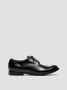 ANATOMIA 060 - Black Leather Derby Shoes Urban Accent Durable Timeless Fit