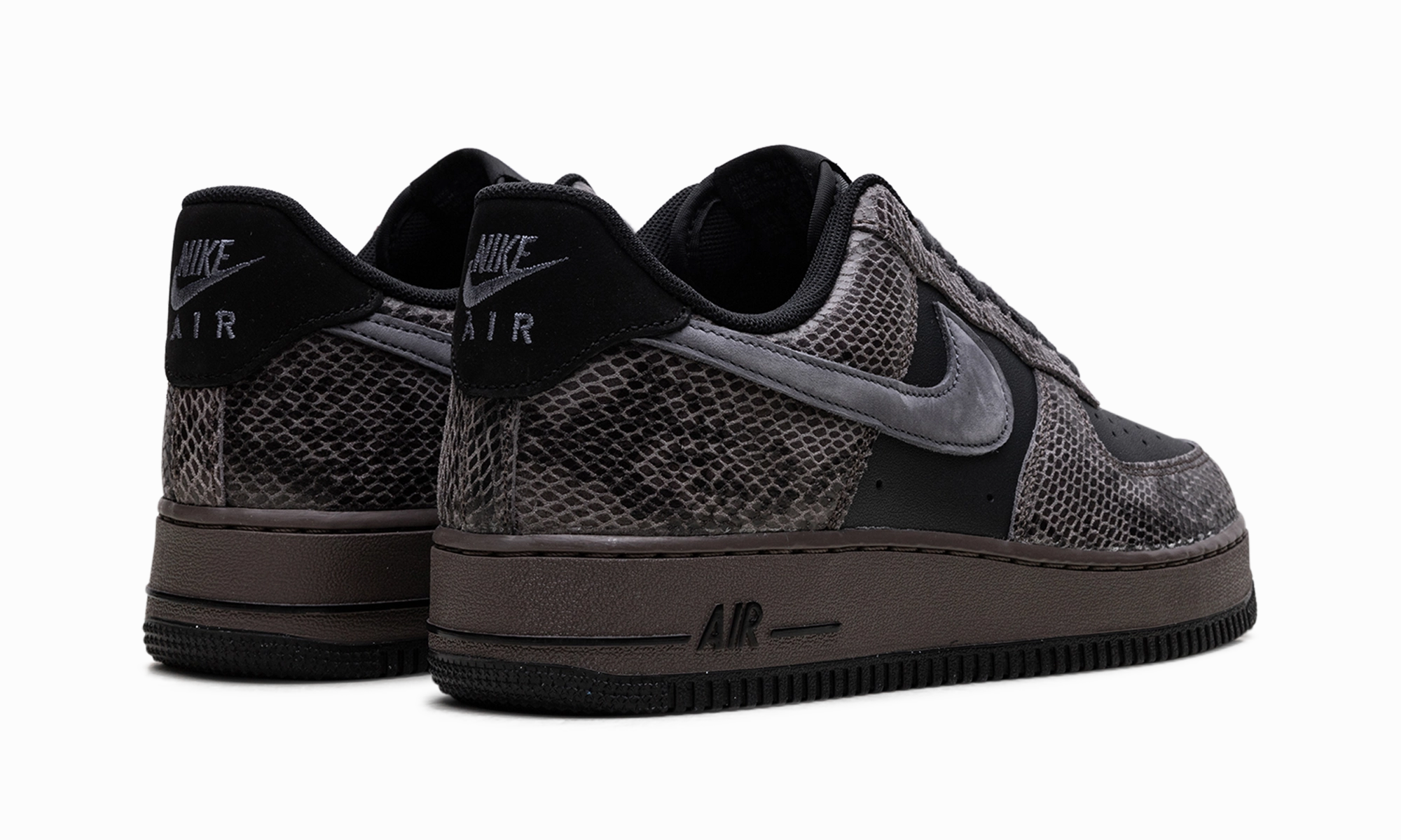 Smooth Soles Air Force 1 Low "Off Noir Snakeskin"