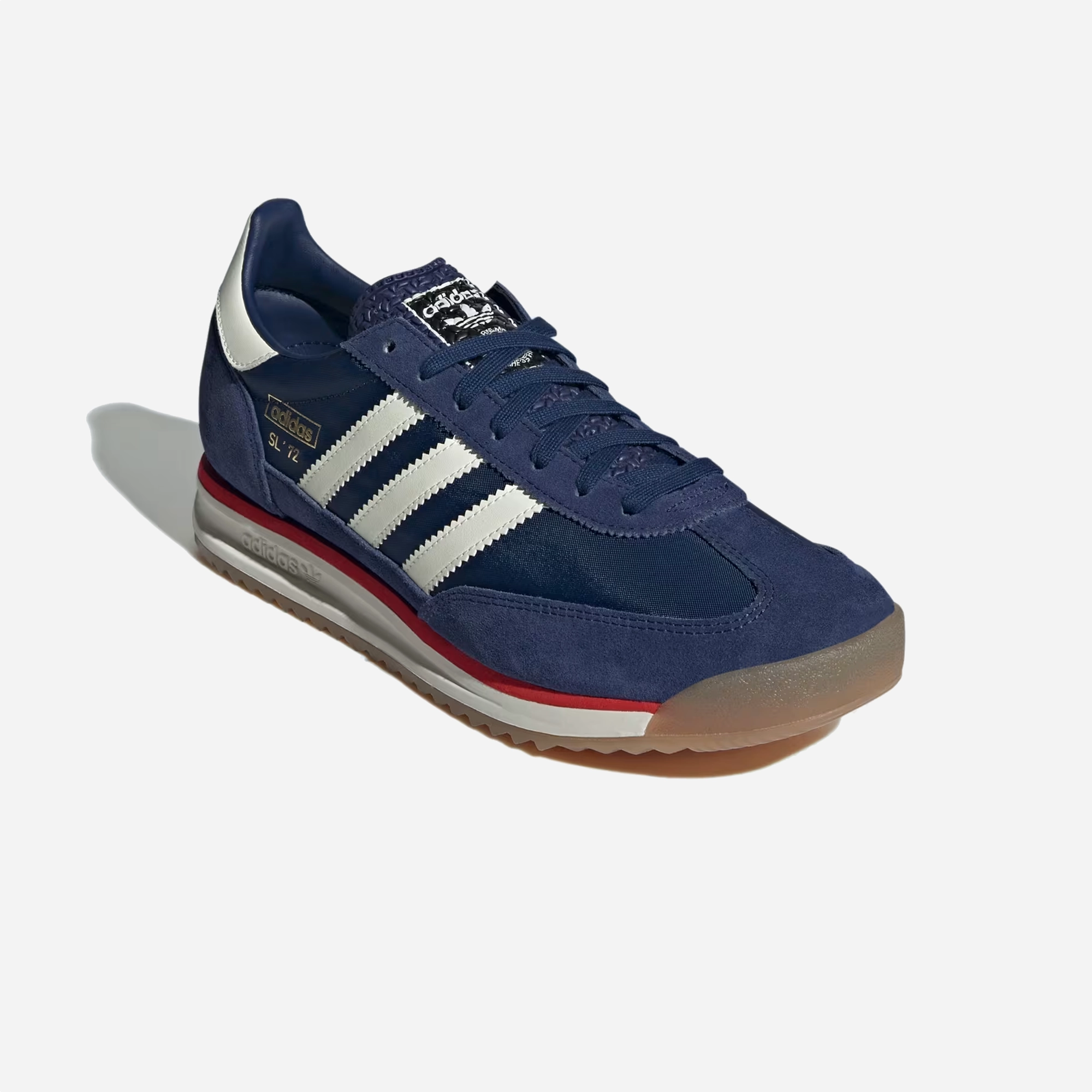 ADIDAS ORIGINALS | SL 72 RS { DARK BLUE/OFF WHITE/RED Flexible sole construction