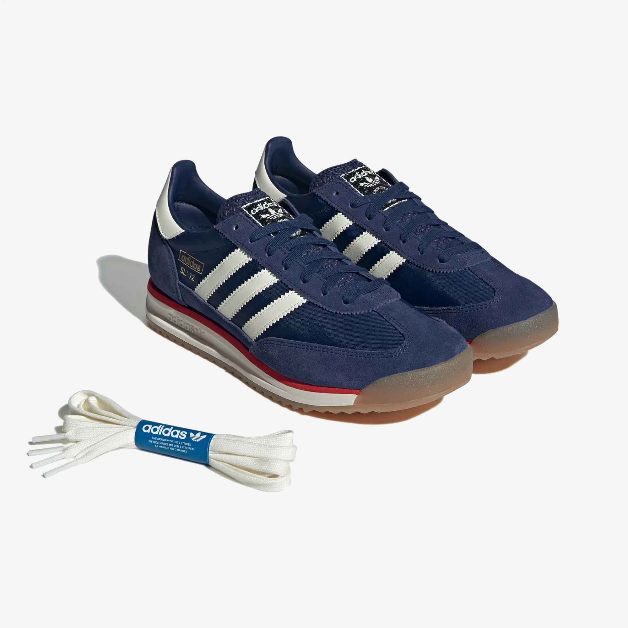 Compression Molded Midsole Hyperelastic Foam ADIDAS ORIGINALS | SL 72 RS { DARK BLUE/OFF WHITE/RED