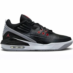 Airflow Channeling Quick Pace Nike Men's Air Jordan Max Aura 5 Shoes - Black / Cement Grey / Red