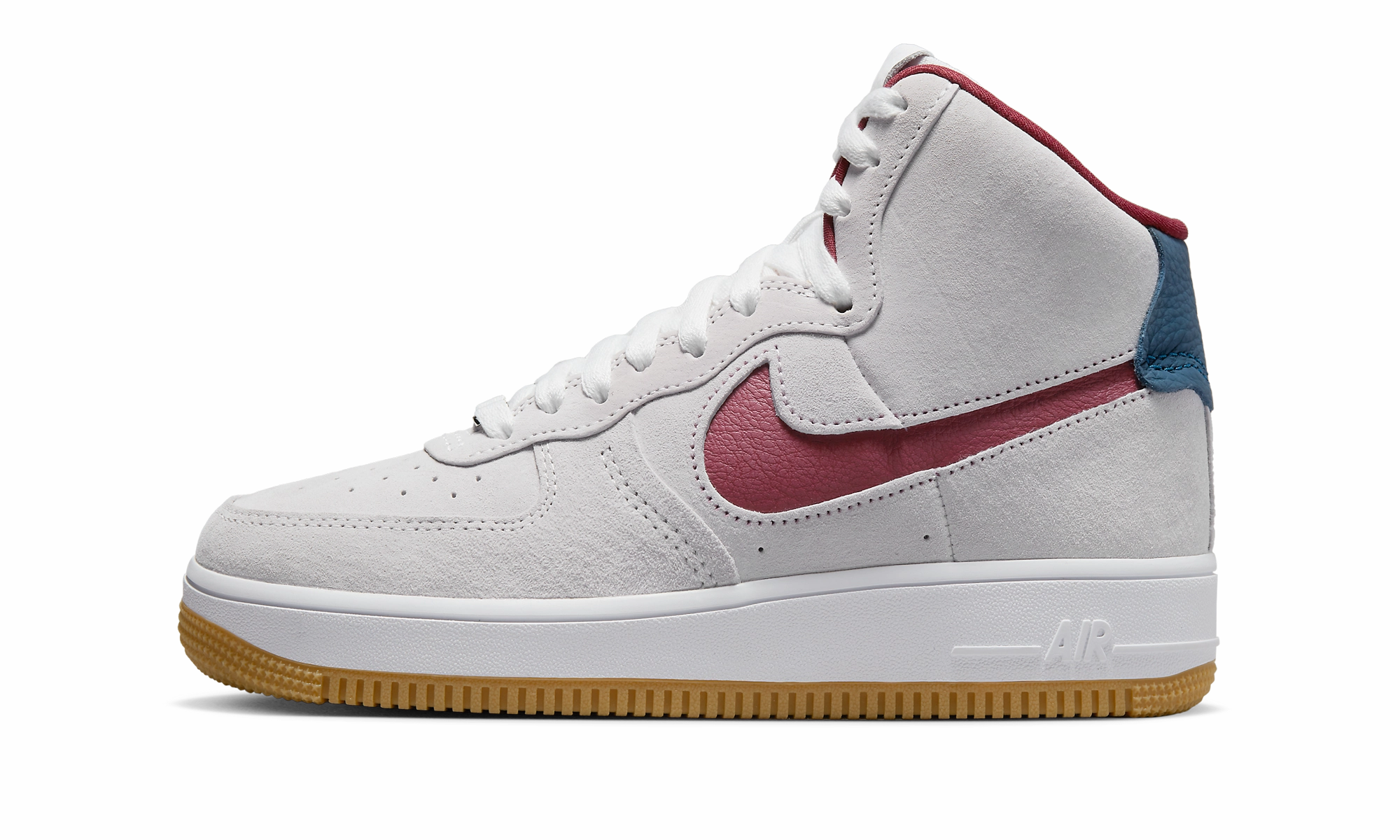 Calm Grey Air Force 1 Sculpt WMNS "White/Team Red"