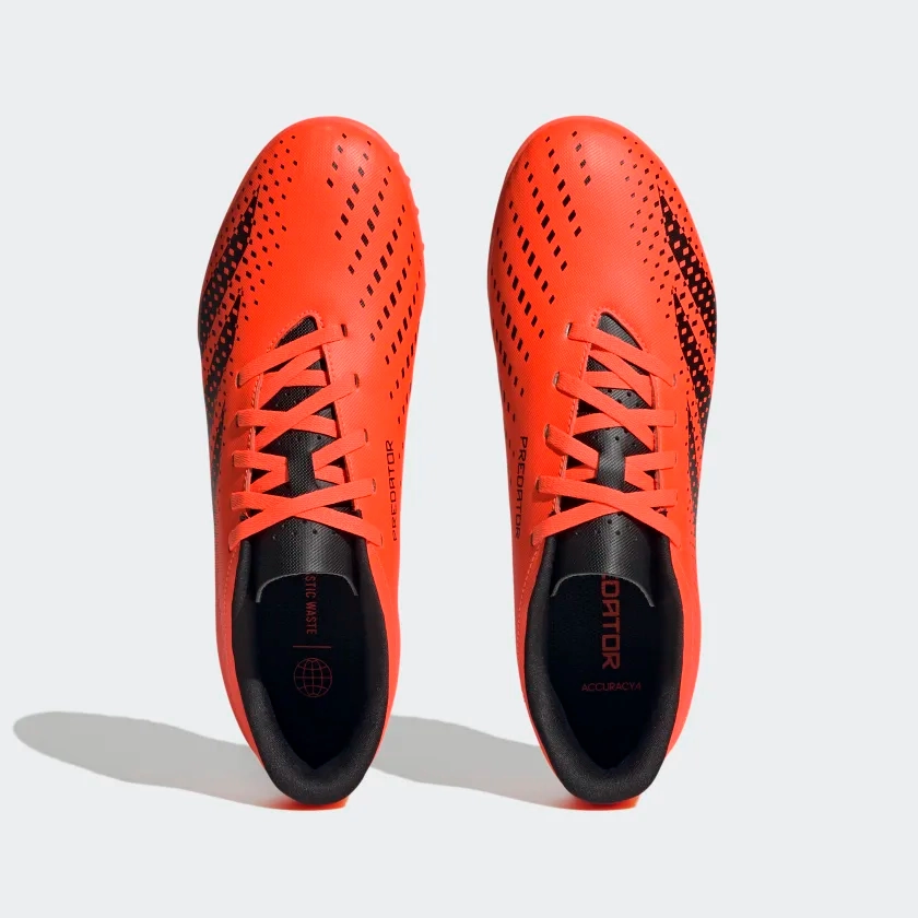 Off-Road Ready Action Fit Adidas Men's Predator Accuracy.4 Cleats - Team Solar Orange / Core Black