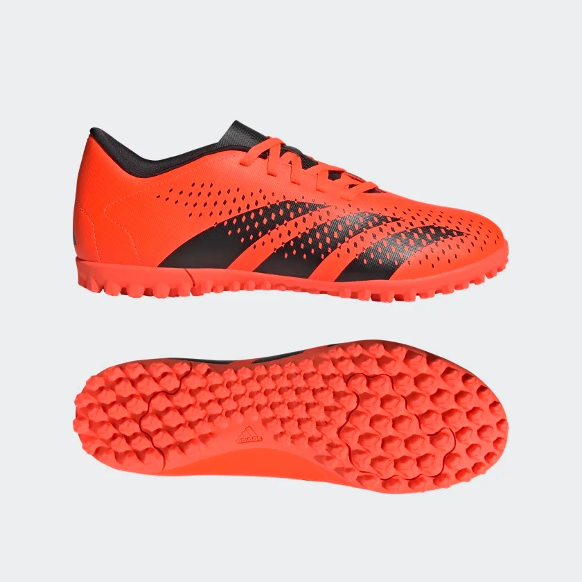 Adidas Men's Predator Accuracy.4 Cleats - Team Solar Orange / Core Black Hyper Compression Foam Slip   On Style