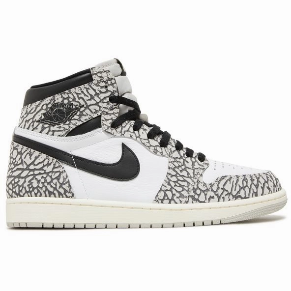 Nike Men's Air Jordan 1 Retro OG Shoes - Tech Grey / Muslin / Black / White Hyper Compression Midsole