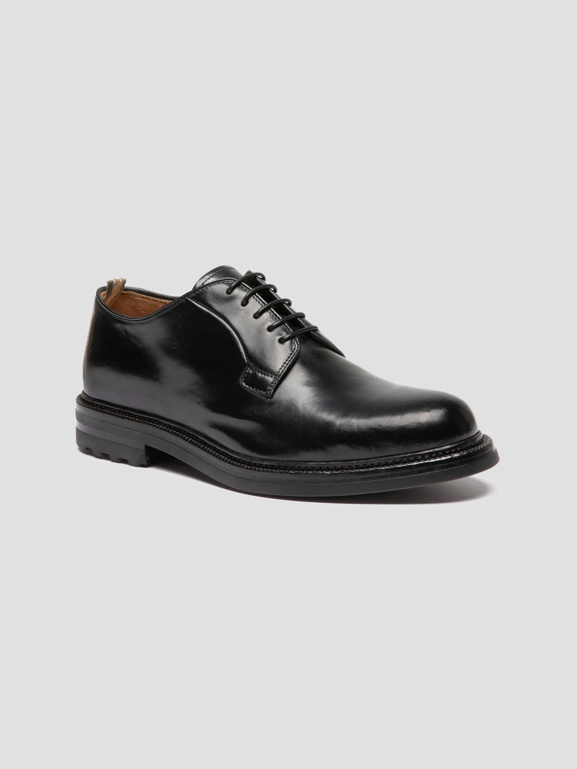 High End Look Gentle Step ASTON FLEXI 001 - Black Leather Derby Shoes