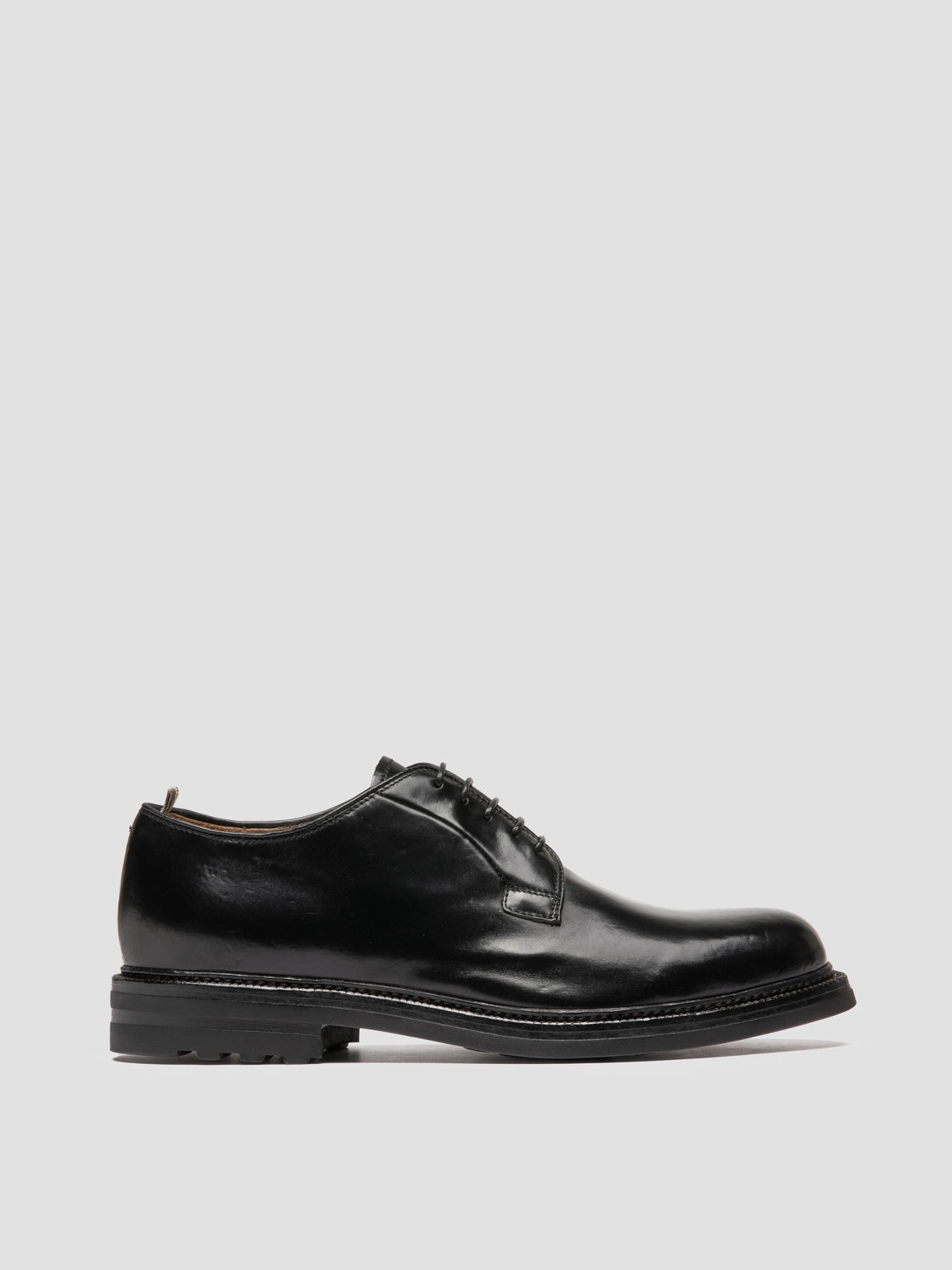 All Day Step ASTON FLEXI 001 - Black Leather Derby Shoes