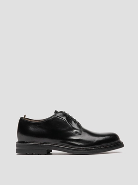 All Day Step ASTON FLEXI 001 - Black Leather Derby Shoes