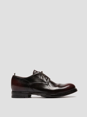 BALANCE 019 - Burgundy Leather Derby Shoes Breathable Feel Minimal Layers