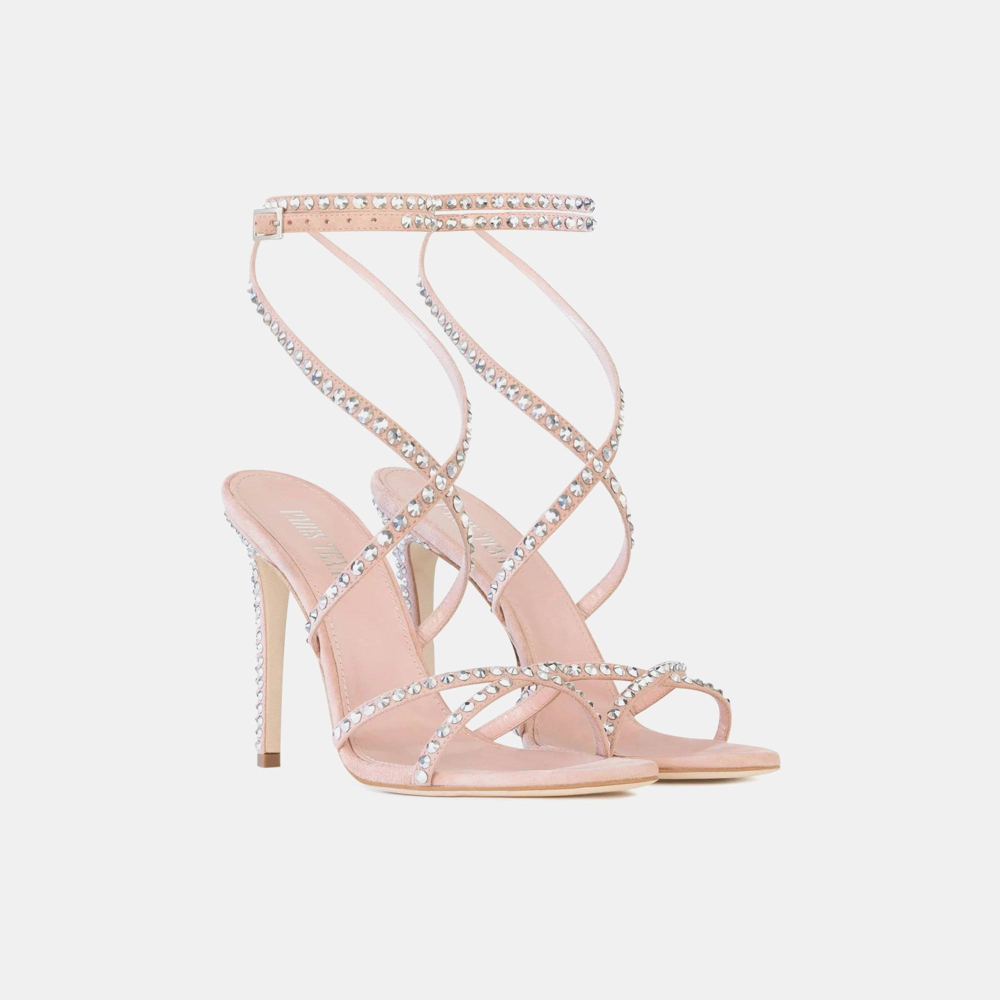 Paris Texas Holly Zoe Lace Up Sandal - Rose Rock Diamond Perfect Lines