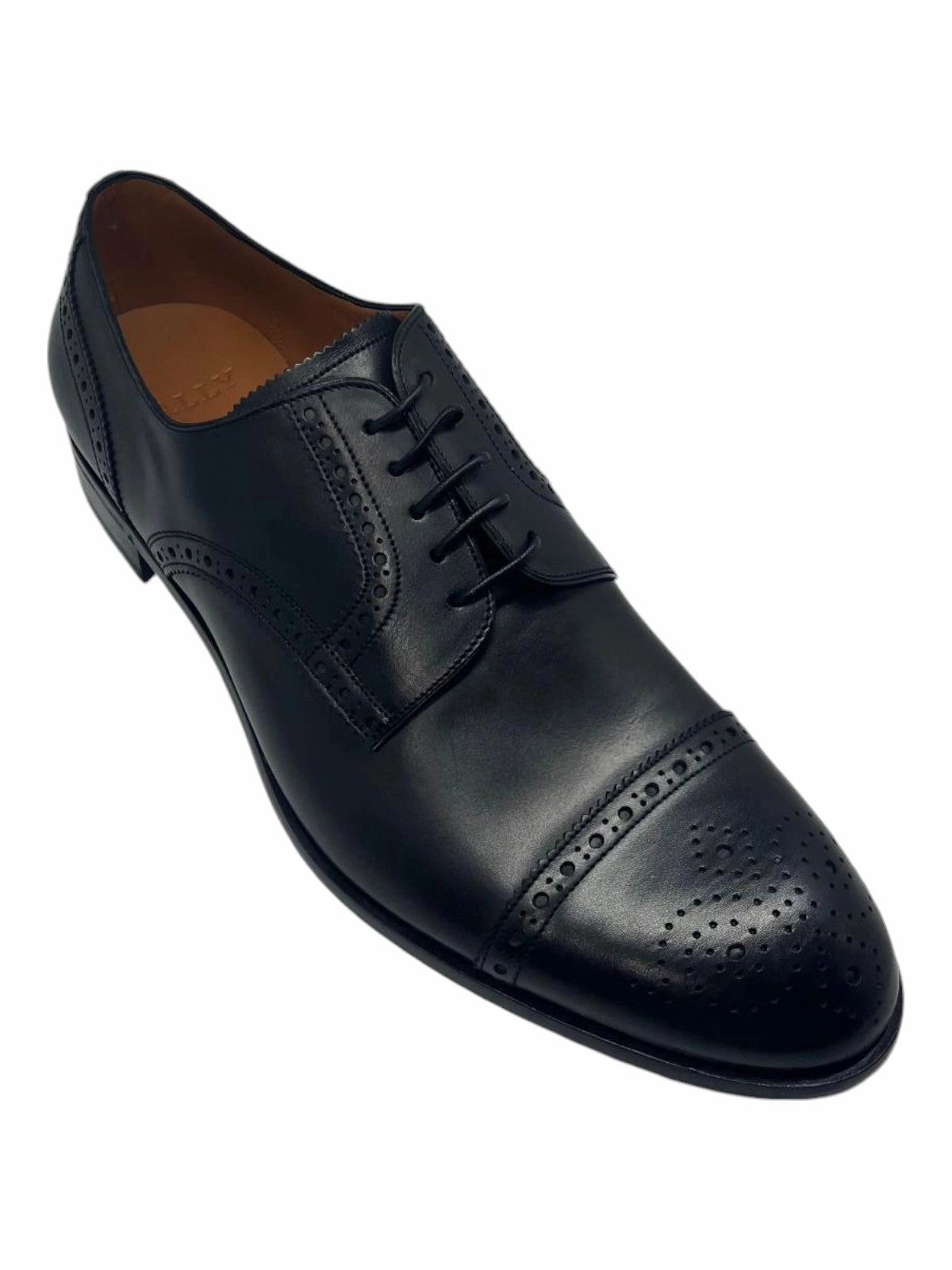 Dress Shoes Slim Profile Dress Code Fit Bally Brooking 6301284 Men's Black Calf Plain Leather Oxford Shoes
