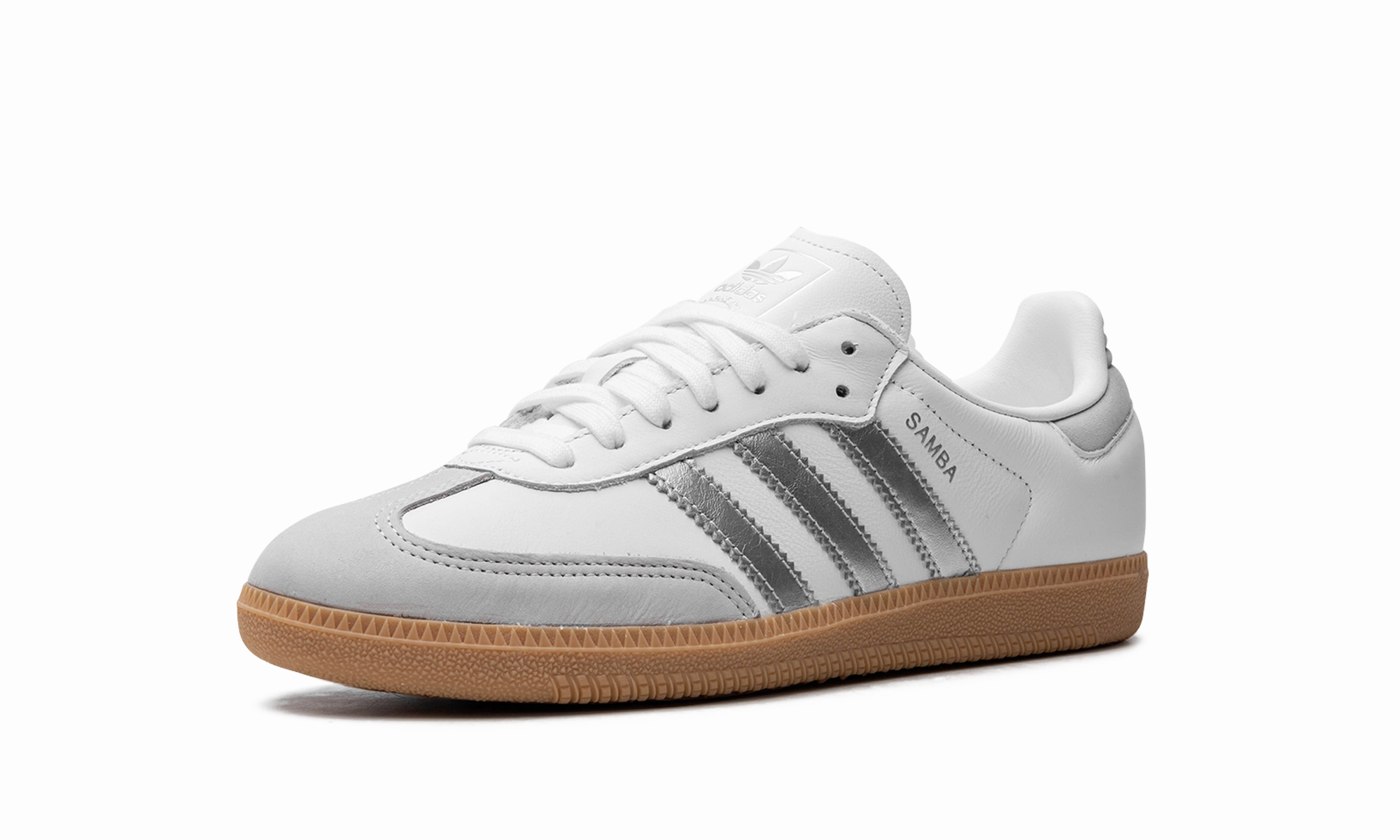 Soft Elastic Collar Outdoor Casual Samba OG WMNS "White Silver Metallic Grey"