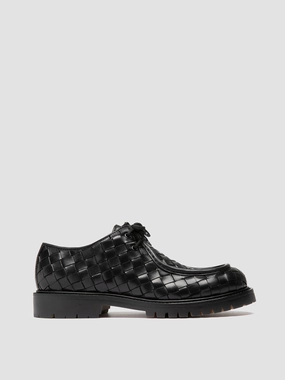 Workwear Style BOSS 015 - Black Leather Derby Shoes