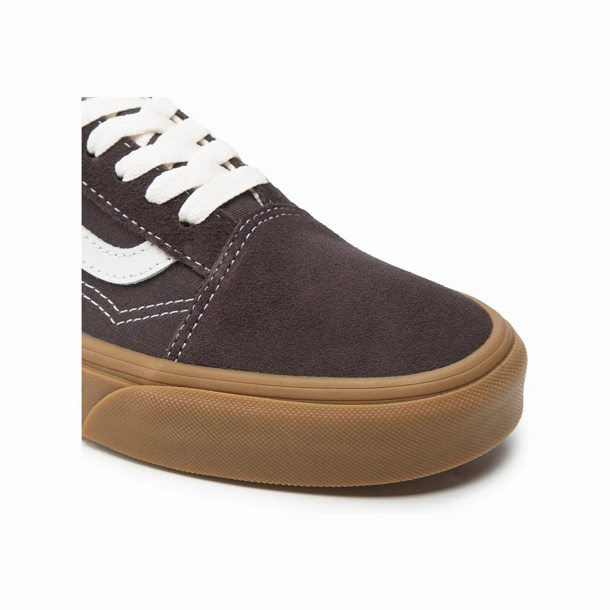 Vans Men's Old Skool Shoes - Gum / Chocolate Brown Unbeatable fit Stabilizing Chassis