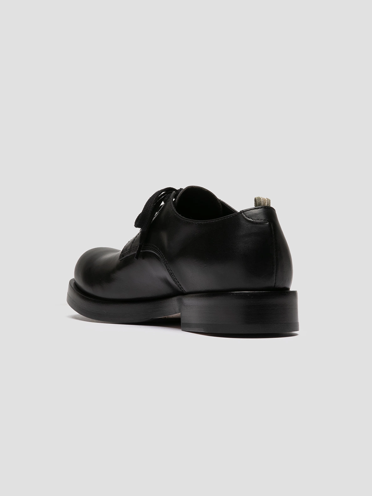 BULLA 001 - Black Leather Derby Shoes Work Ready Shoes