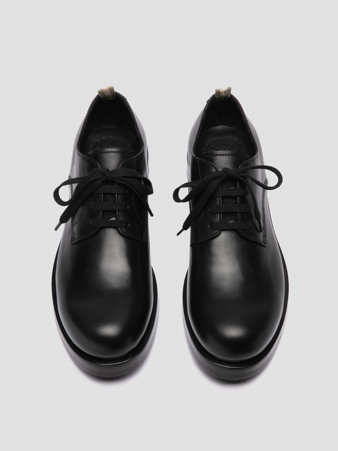 BULLA 001 - Black Leather Derby Shoes Fine Stitching Classic Shoes