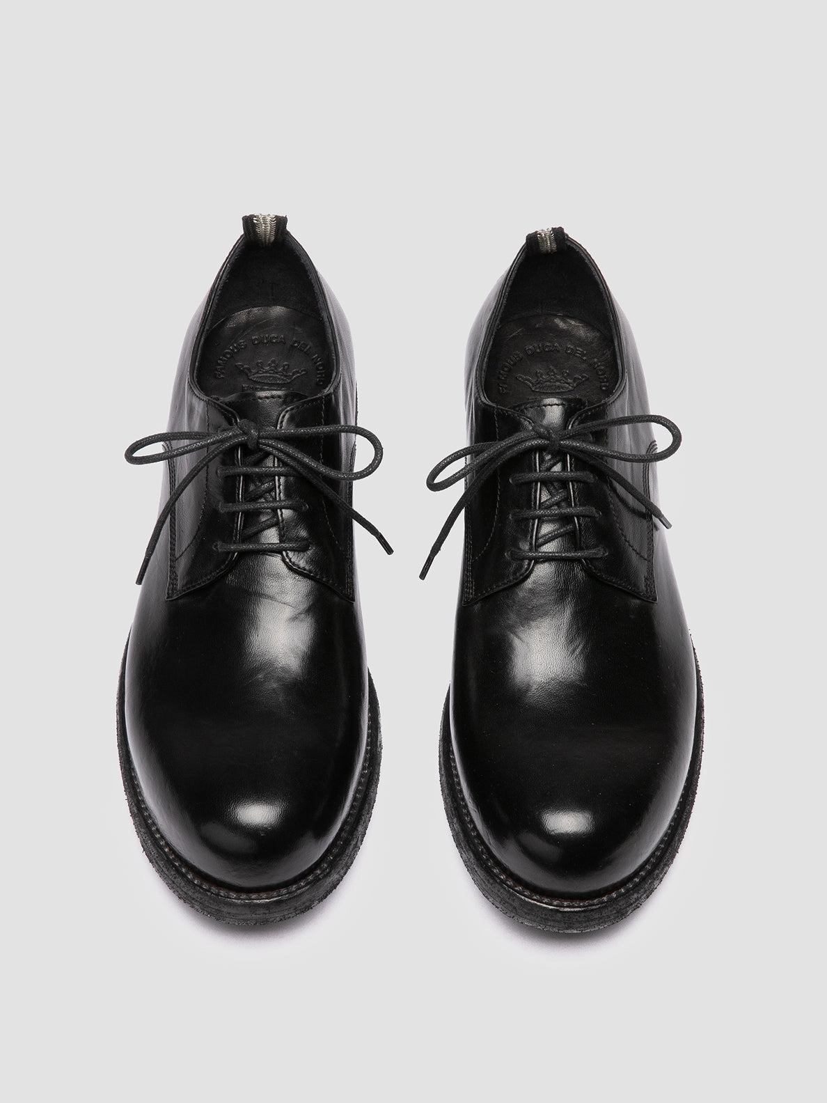 Smart Cut Premium Craft Quality BULLA DD 101 - Black Leather Derby Shoes
