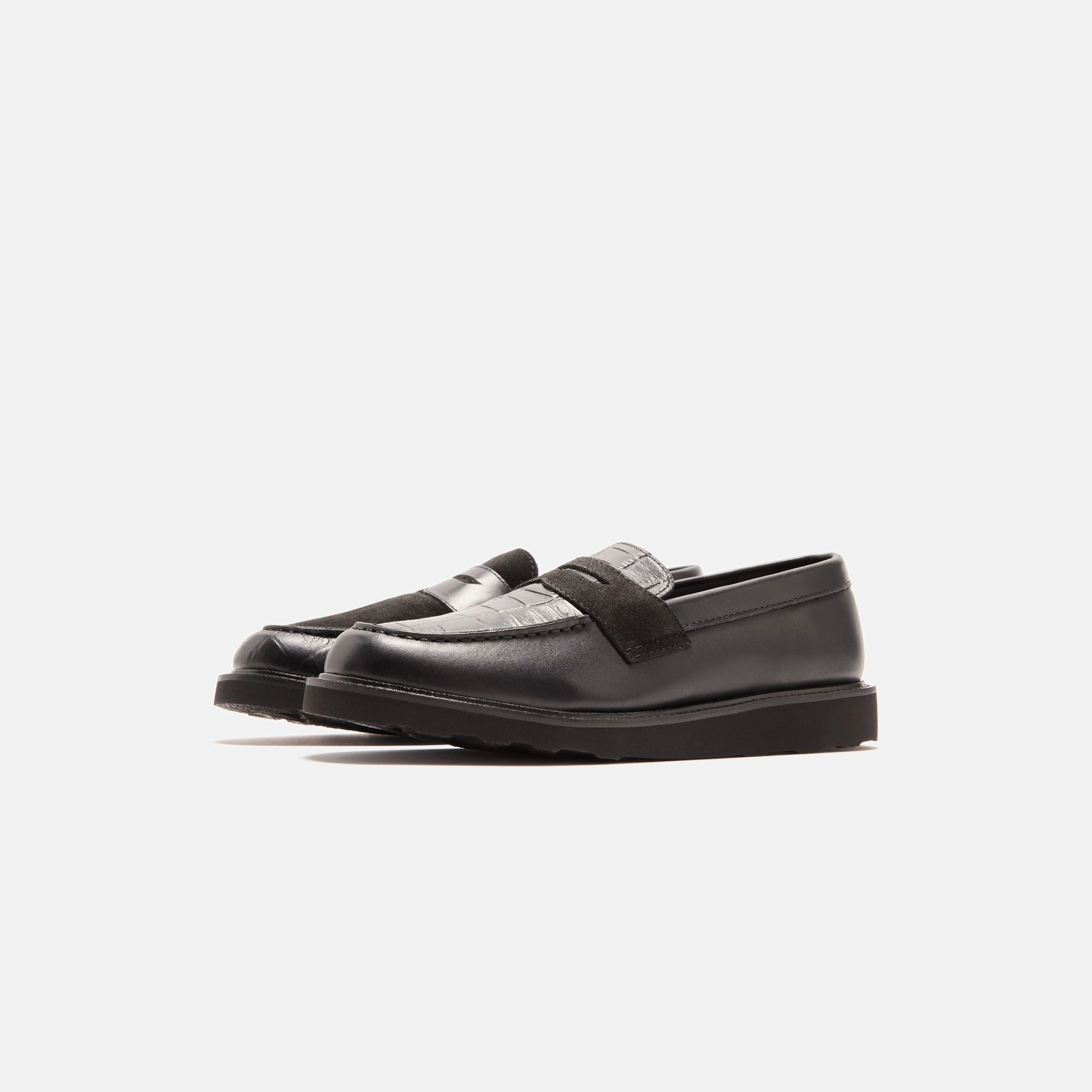 Caminando Loafer - Black / Black Croco Secure fit Weekend Formal