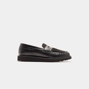 Caminando Loafer - Black / Black Croco Hybrid Office Look Good