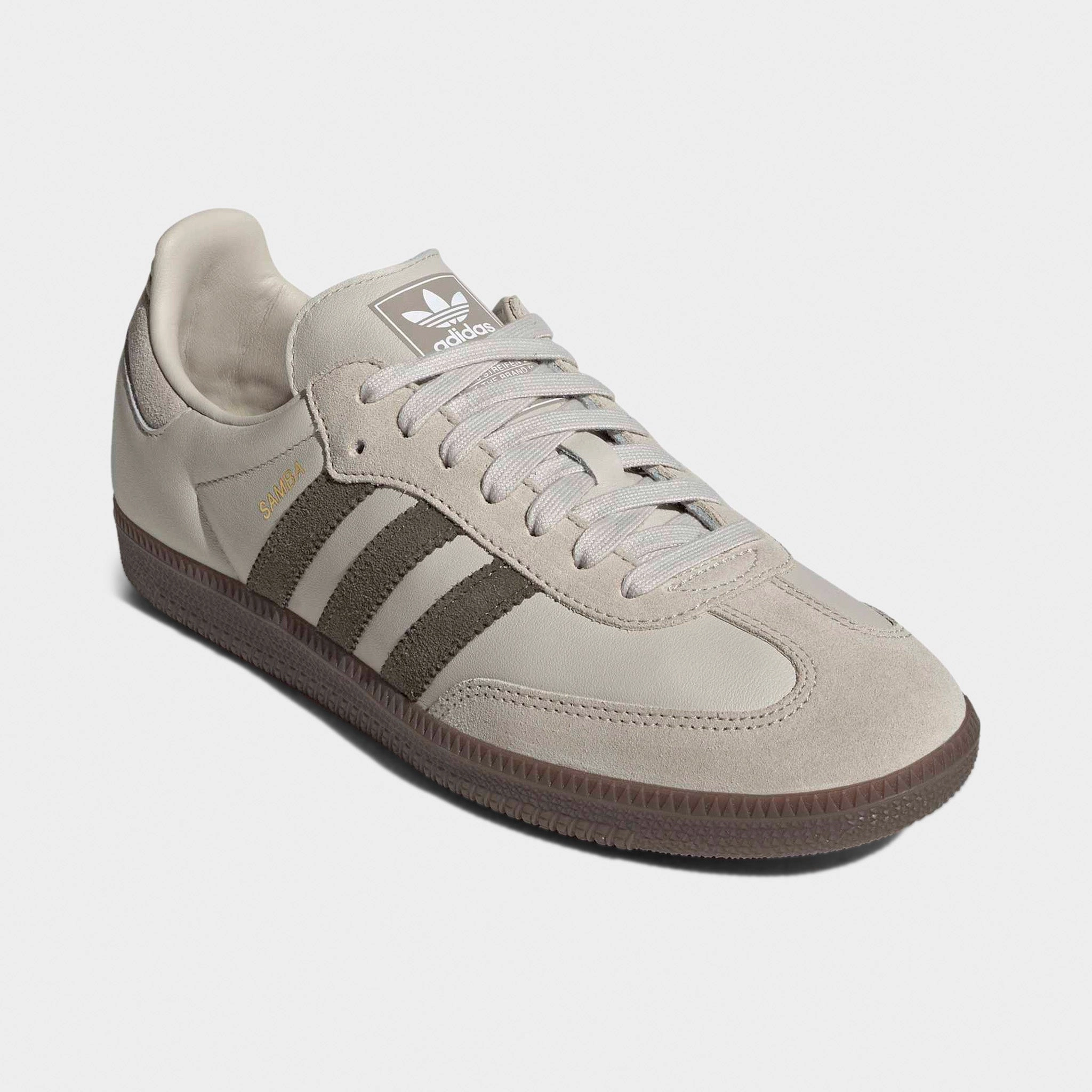 adidas Samba OG Aluminum / Beige - Gum Street Flex Core Stability