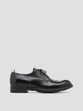 CHRONICLE 001 - Black Leather Derby Shoes Crisp Silhouette