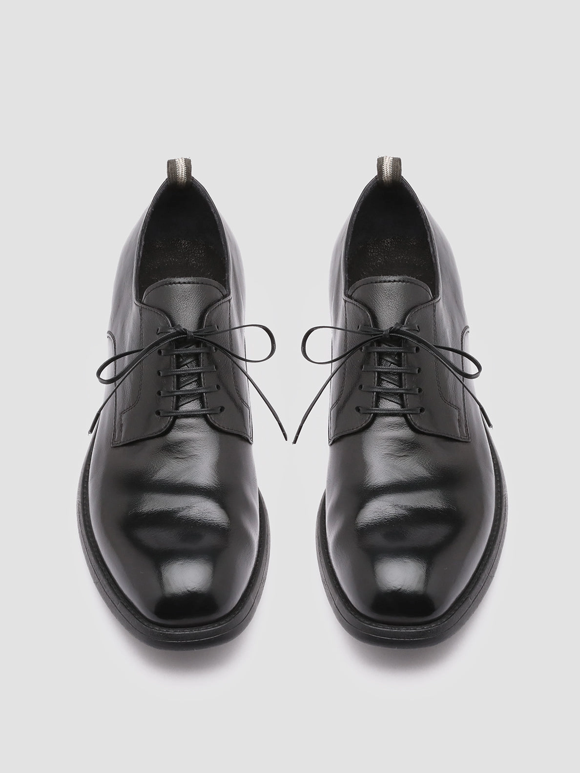 CHRONICLE 001 - Black Leather Derby Shoes Everyday Versatile Style Comfortable lining