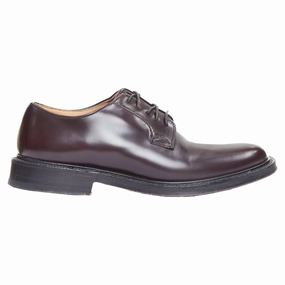Breathable Feel Office Ready Polished Design Church's Shannon burgundy smooth leather lace up classic loafers