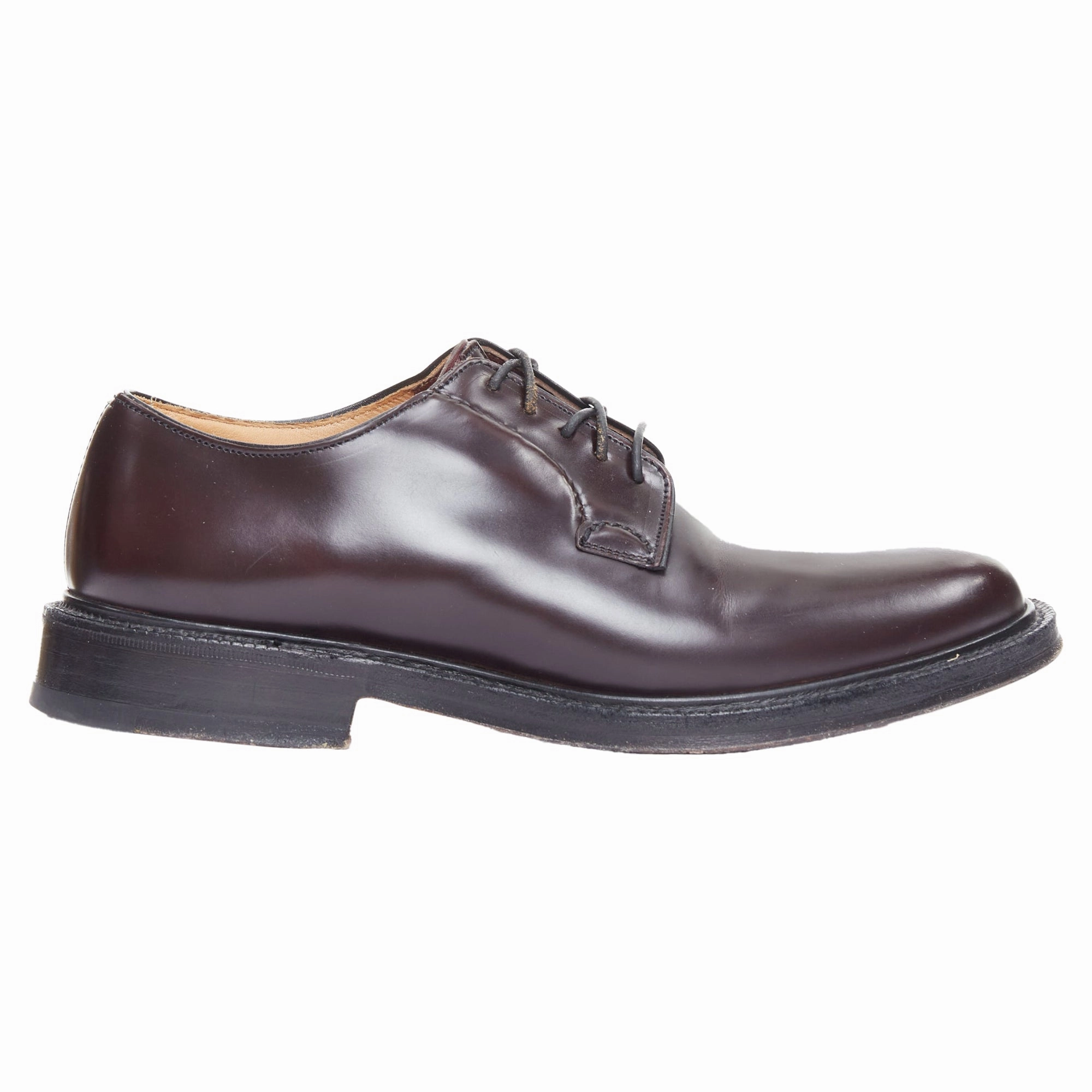 Breathable Feel Office Ready Polished Design Church's Shannon burgundy smooth leather lace up classic loafers