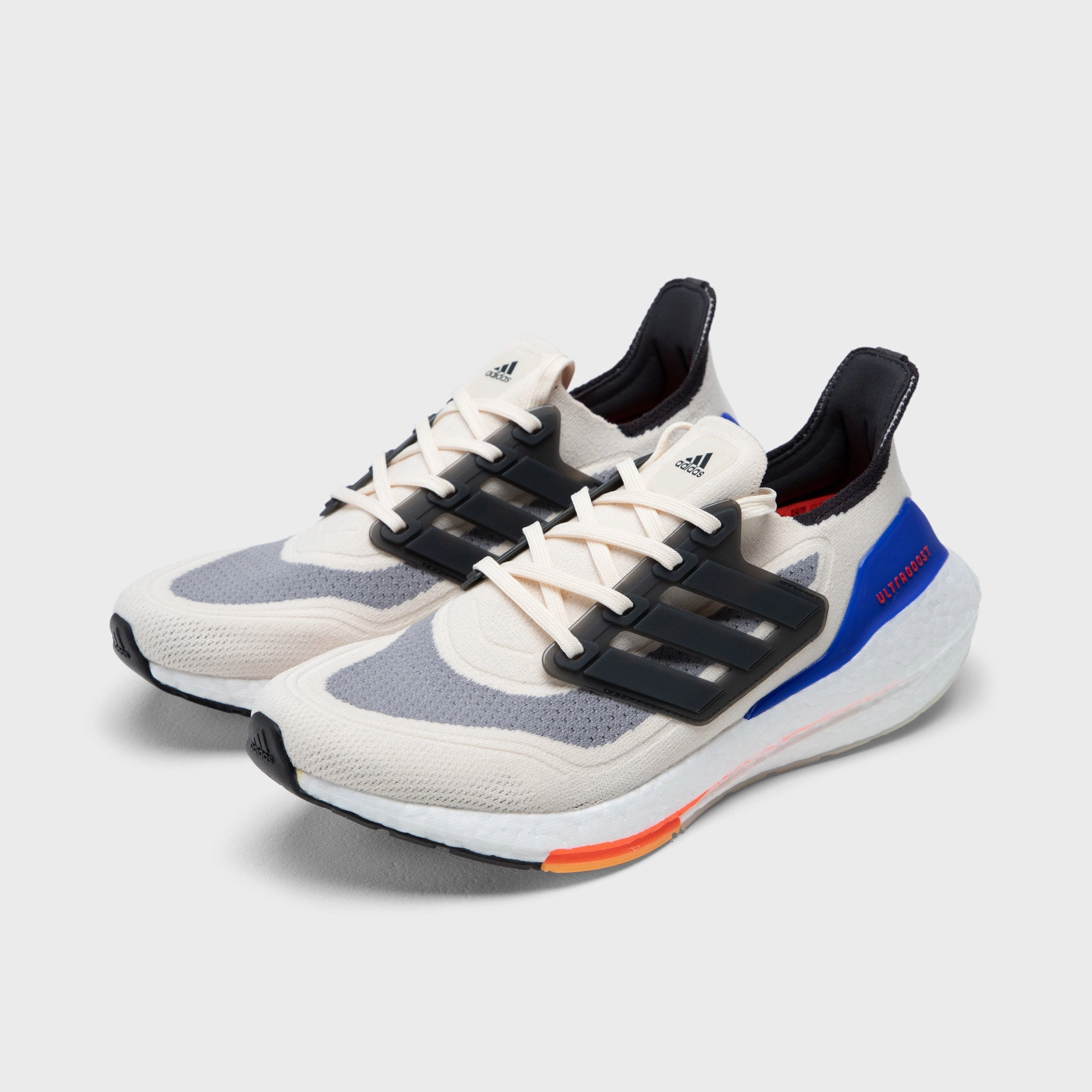 adidas Ultraboost 21 White / Carbon - Solar Red Comfort Advantage Classic Comfort