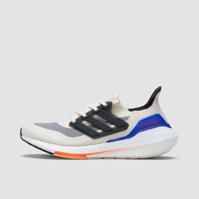 adidas Ultraboost 21 White / Carbon - Solar Red Comfort sole