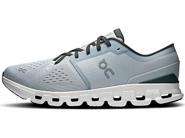 Vented Heel Panel On Running Men's Cloud X4 Shoes - Glacier / Stone
