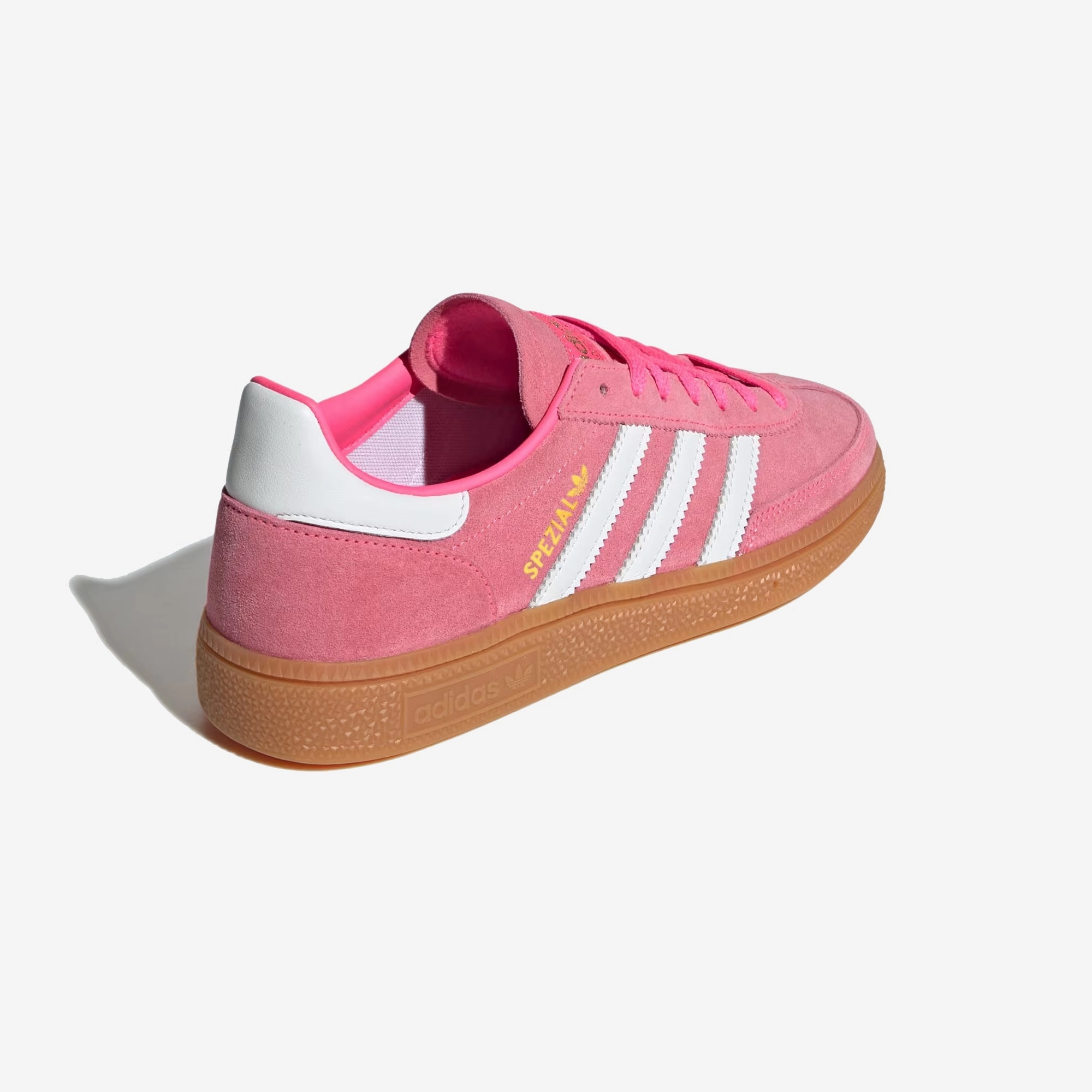 Adidas Originals | HANDBALL SPEZIAL { LUCID PINK/CLOUD WHITE/GOLD METALLIC Reinforced Panels Abrasion Resistant Lining
