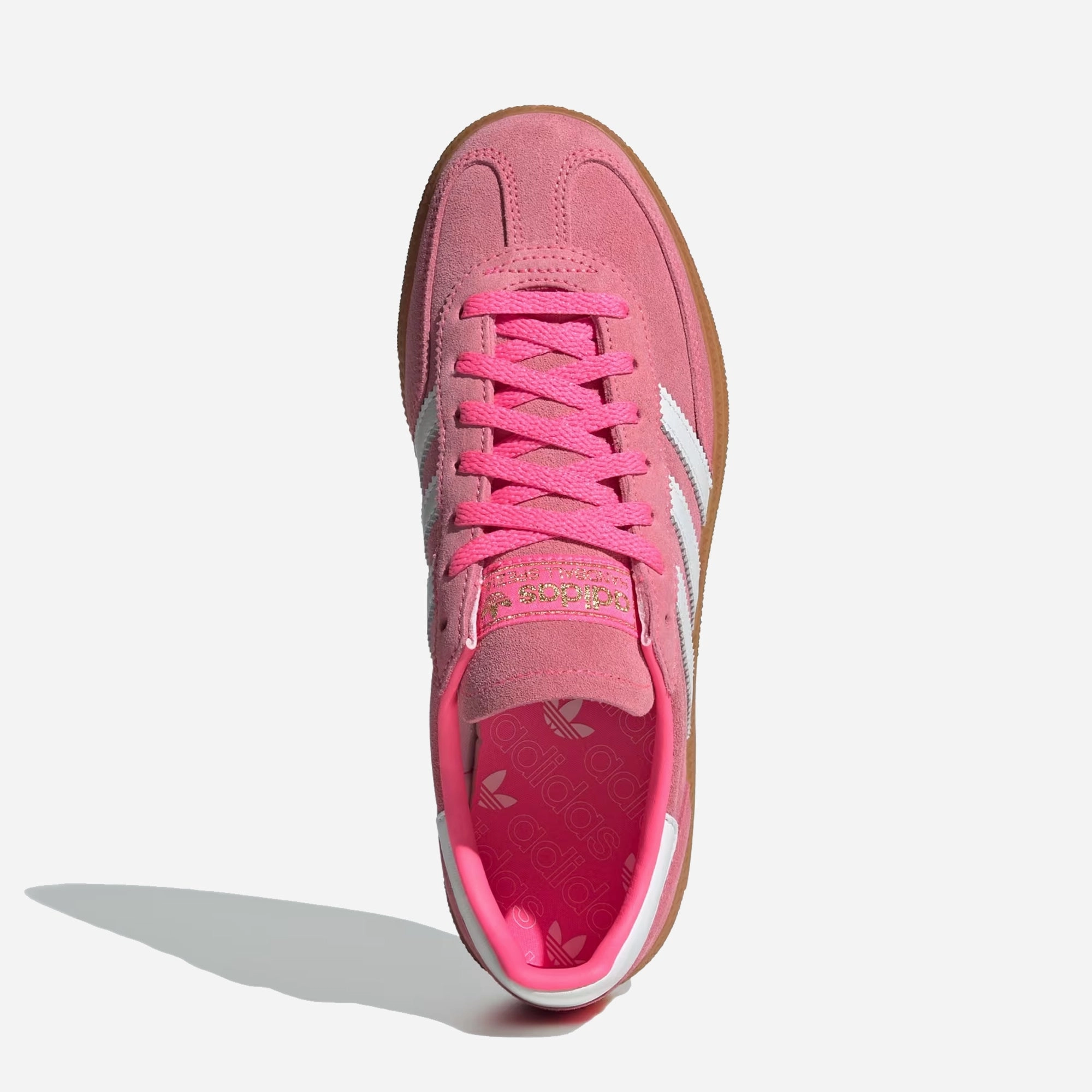 Adidas Originals | HANDBALL SPEZIAL { LUCID PINK/CLOUD WHITE/GOLD METALLIC TPU plate Ergonomic Insole