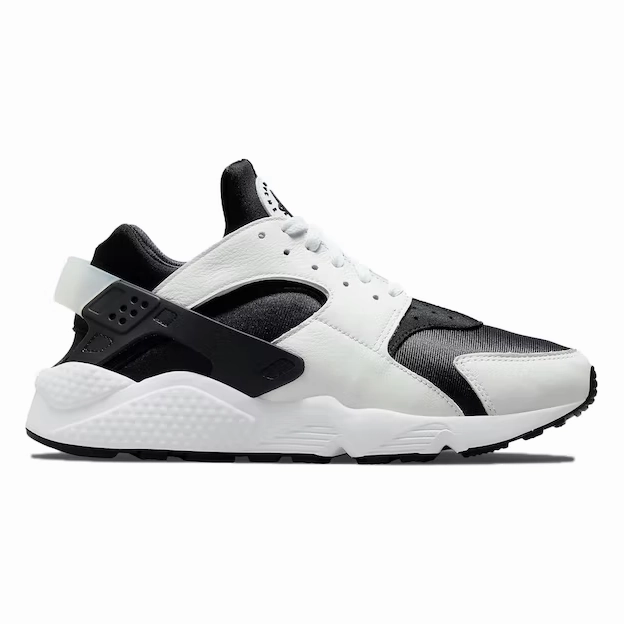 Nike Unisex Air Huarache Shoes - Black / White Dynamic Arch Bridge Comfort Option