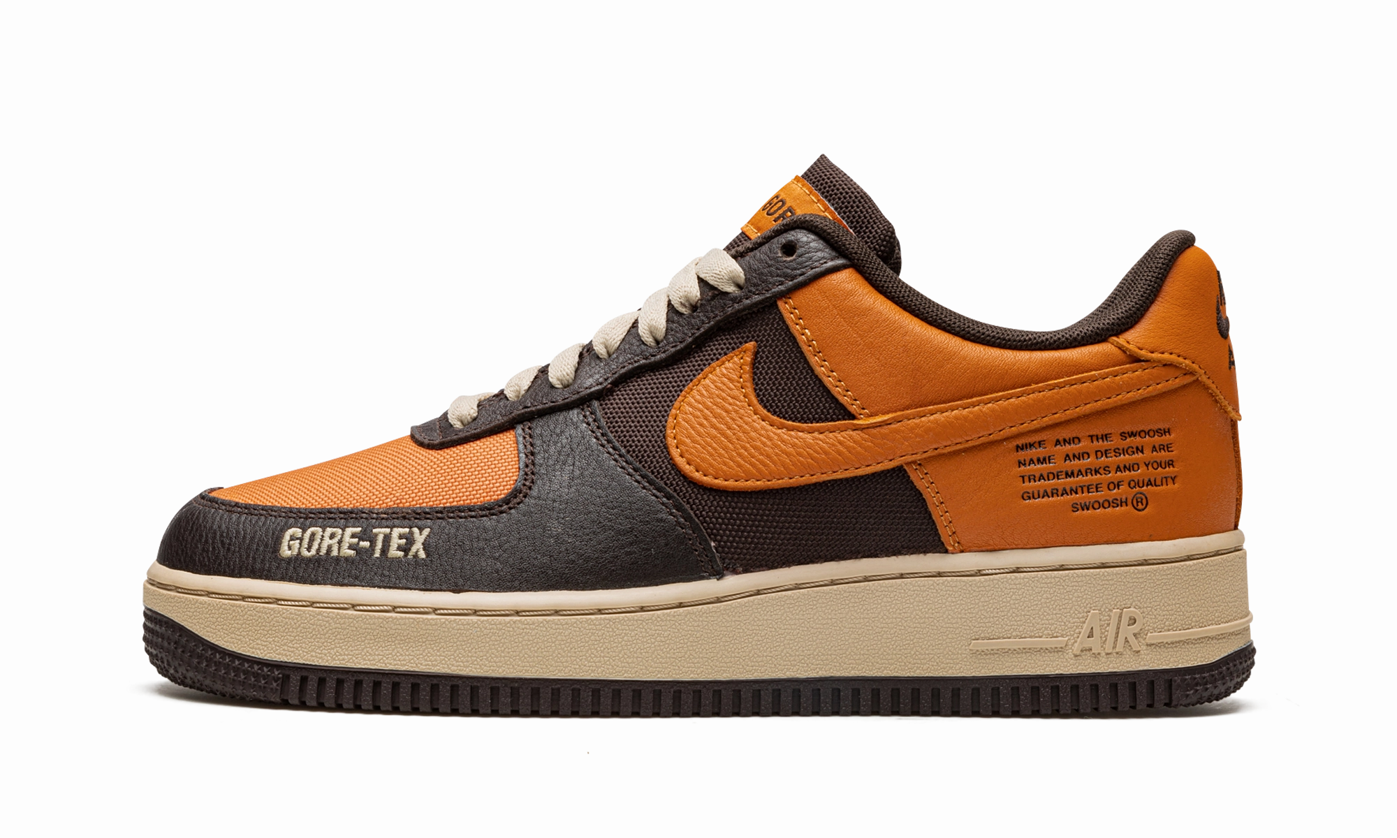 Air Force 1 Low Gore-Tex "Brown Orange" Flexible   strap Mountain Hike