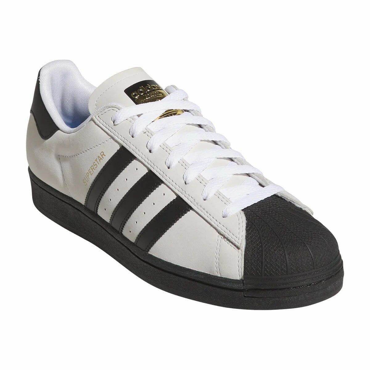 Heat Dissipating Design Flexible Motion Adidas - Superstar Adv Shoes Crystal White/Black/White