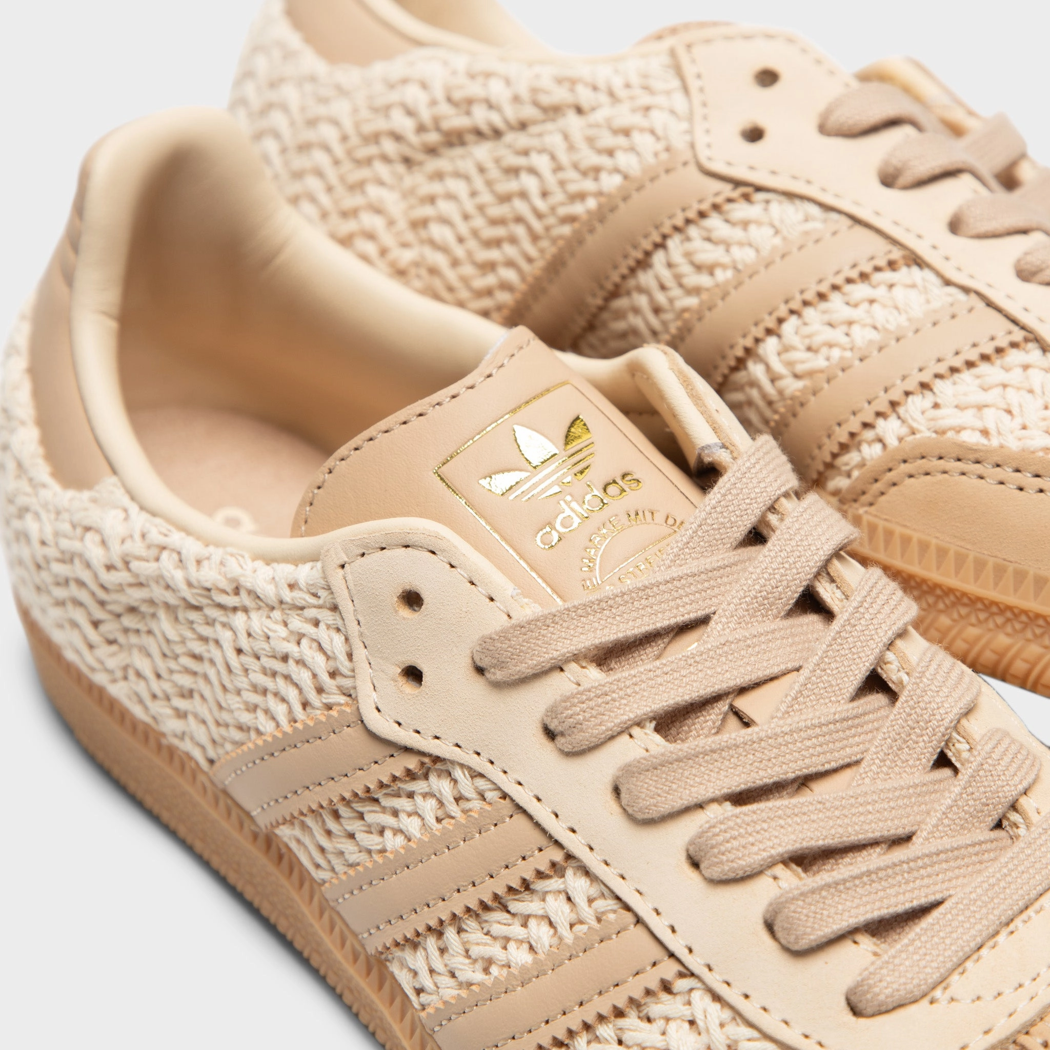 adidas Women's Samba OG Sand Strata / Magic Beige - Gum Hyperlock Heel Cage