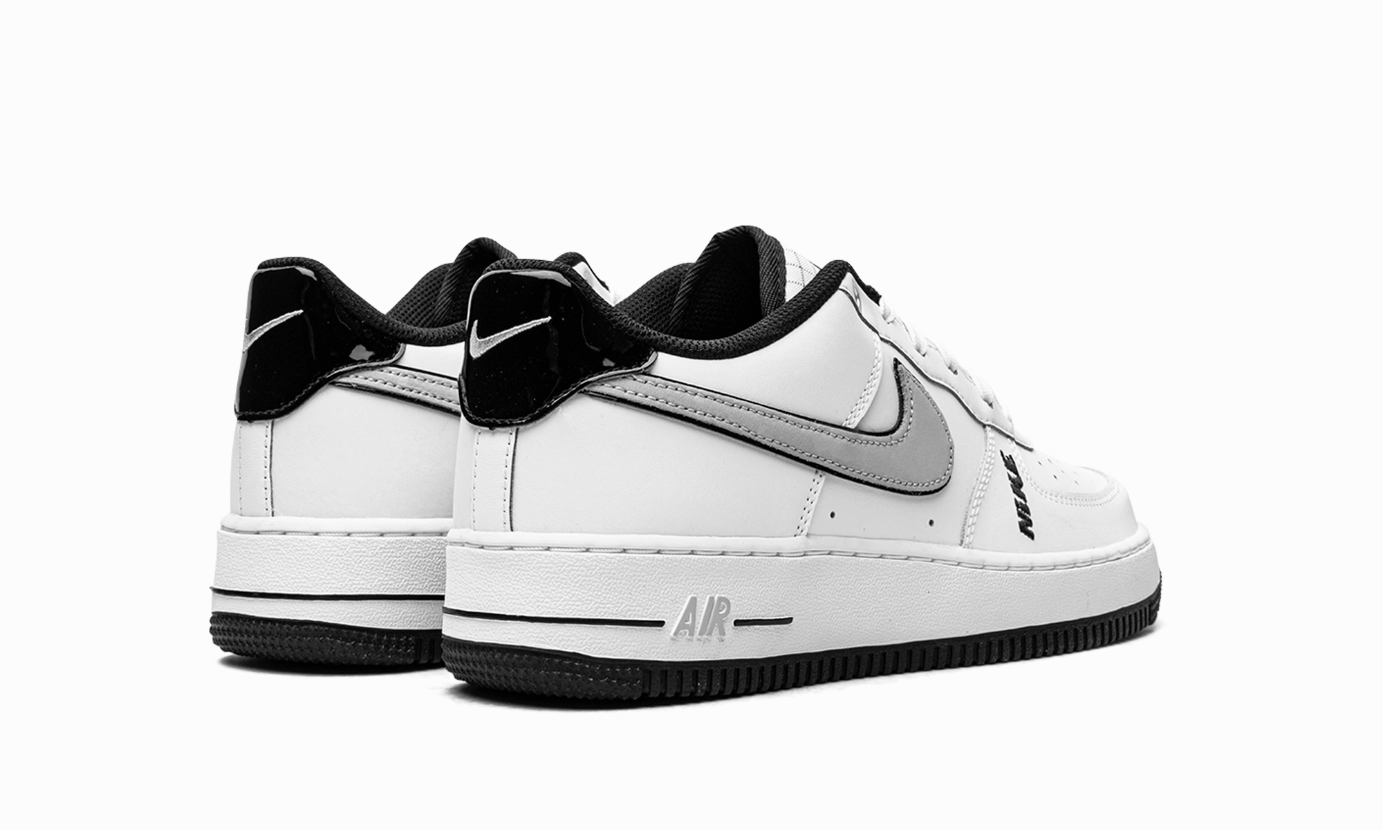 AIR FORCE 1 LV8 GS "Motocross White Grey Black" Cushioned Step Trip Pic