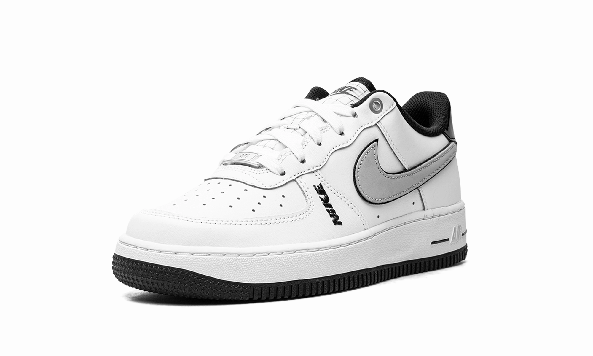 Sturdy Outsole Sea Aqua AIR FORCE 1 LV8 GS "Motocross White Grey Black"