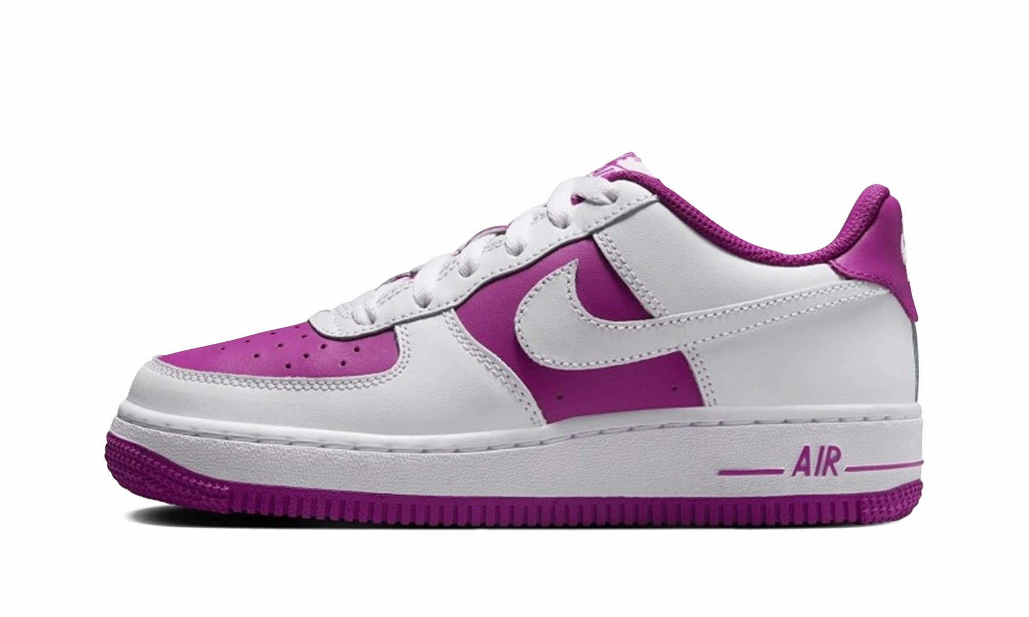 Stylish Minimal Air Force 1 Low GS "White Hot Fuchsia"