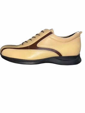 Stable Fit Modern Professional Men's Oxford Shoes In Bone/ Brown