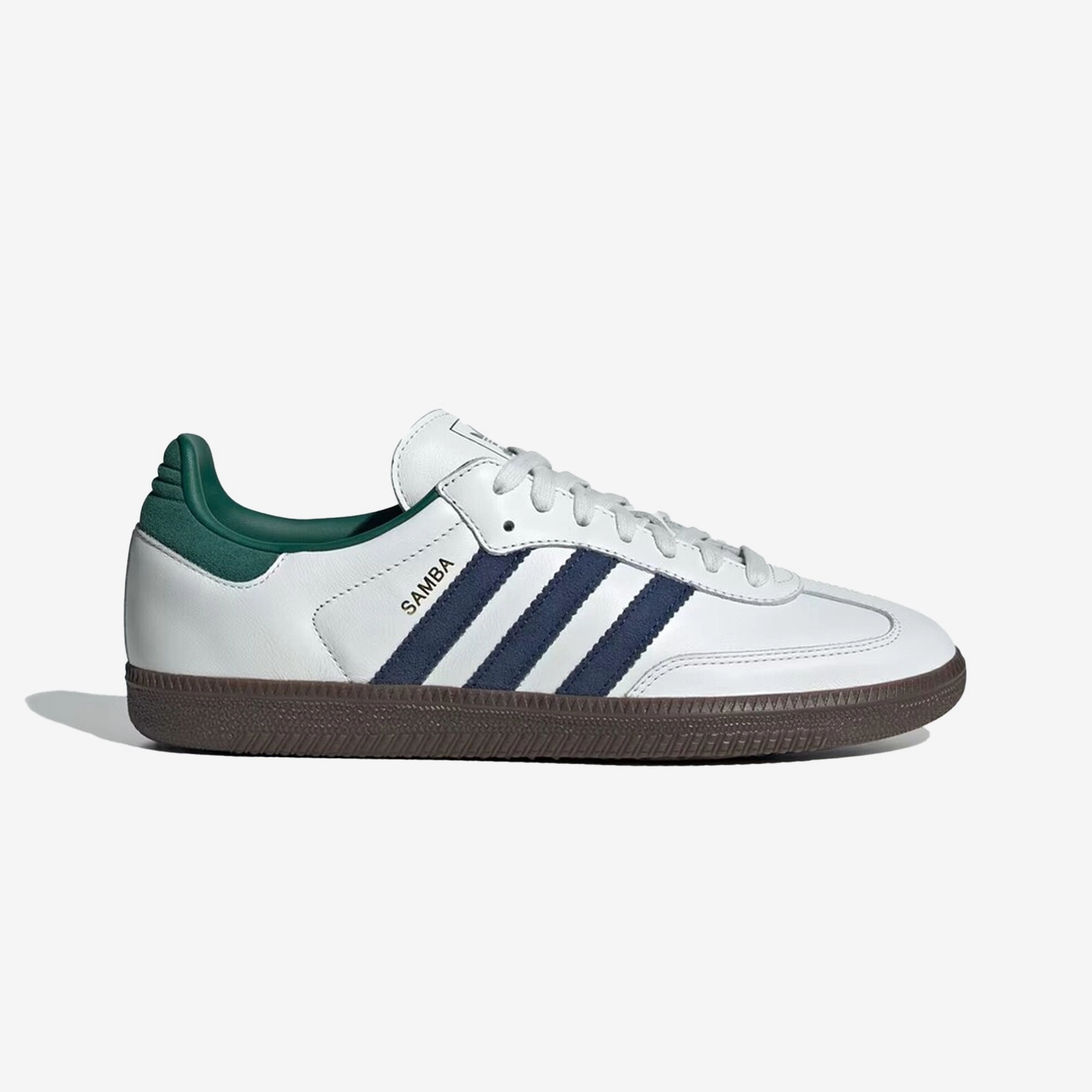 ADIDAS ORIGINALS | SAMBA OG { BLACK WHITE/COLLEGIATE GREEN Vertical Flex Channel