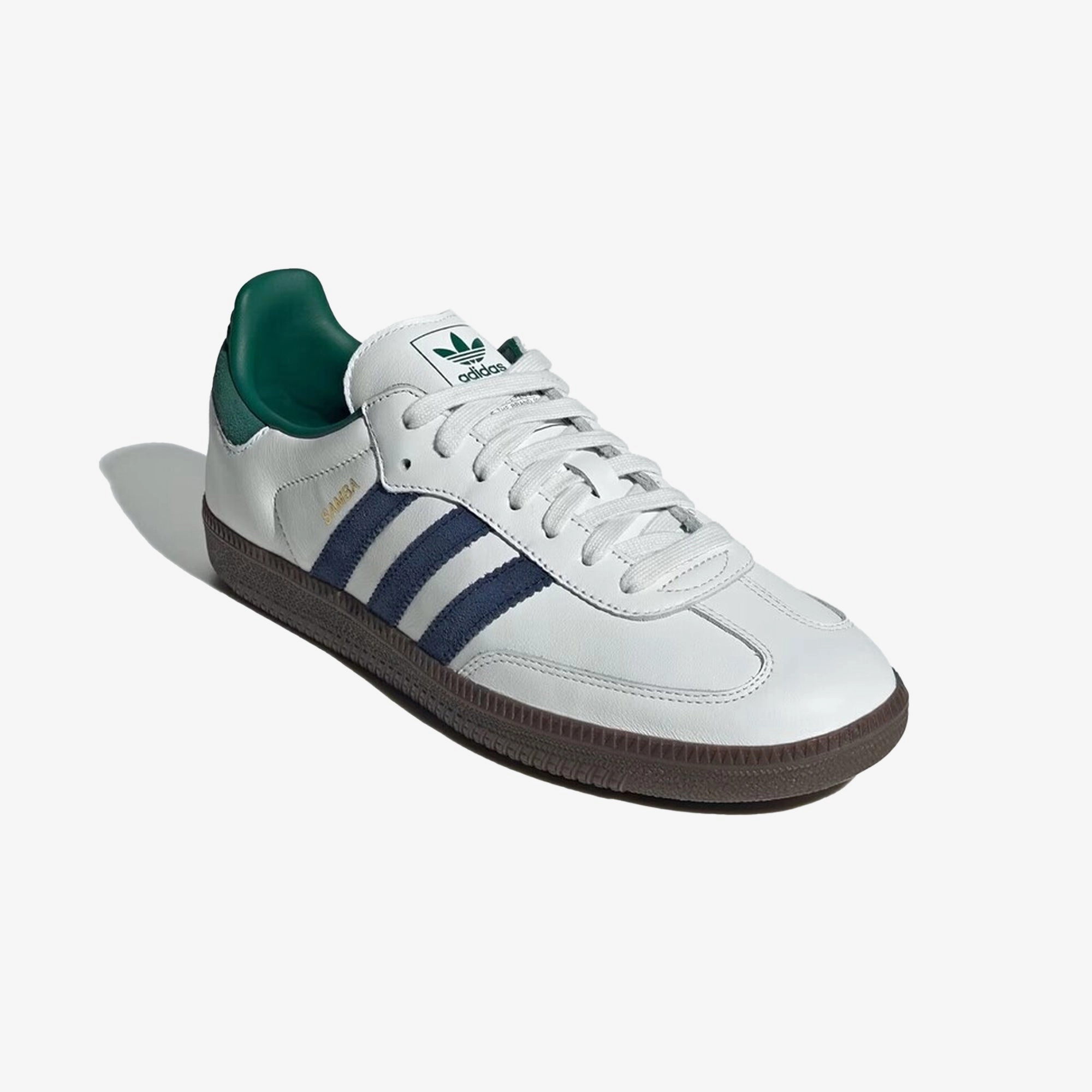 ADIDAS ORIGINALS | SAMBA OG { BLACK WHITE/COLLEGIATE GREEN Maximum look Hyperbolic Cushioning