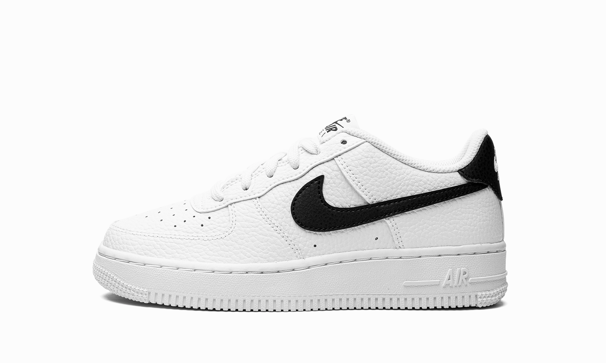 Air Force 1 GS "White / Black" Day-to-Day Comfort Soft   leather